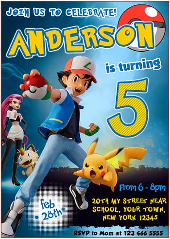 Pokemon Birthday Invitation | Incredible Invite